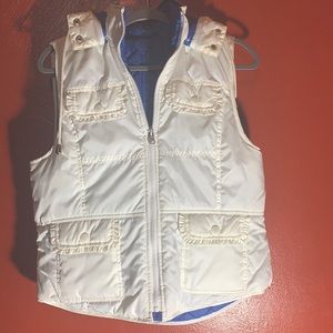 White and blue stylish medium vest